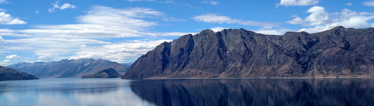lake and mountains